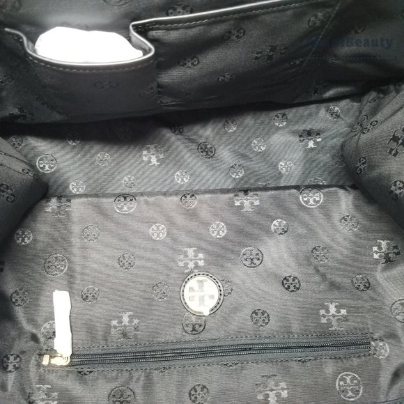 NEW TORY BURCH ELLA NYLON TOTE BLACK LARGE - Picture 9 of 11